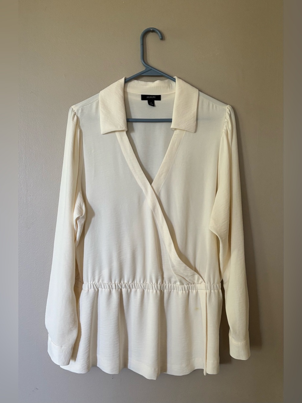 Alfani Wrap-Look Peplum Blouse